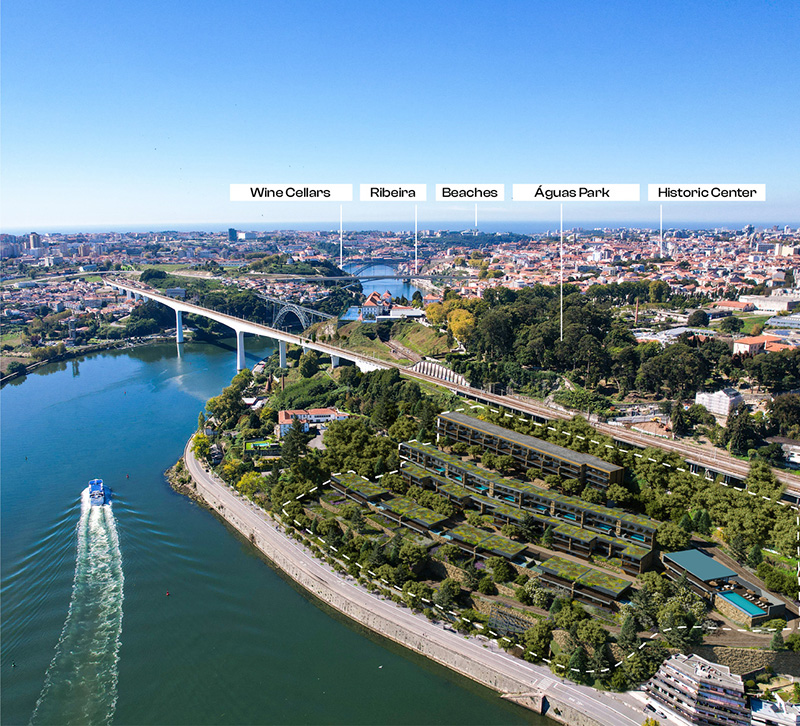 View of the AURIOS development in the center of Porto